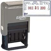 40322<br>PAID Dater 1" x 1-1/2"<br>Plastic Self-Inking 