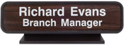 K23 - Designer Desk Sign - (BROWN) Frame<br>2" x 8"