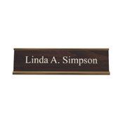 K30 - K30 - Standard Aluminum Desk Sign - (GOLD) Frame
2" x 8"