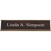 K35 - K35 - Standard Aluminum Desk Sign - (GOLD) Frame
2" x 10"