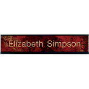 K37 - K37 - Standard Aluminum Desk Sign - (BLACK) Frame
2" x 10"