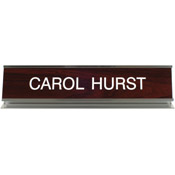 K54 - K54 - Pedestal Aluminum Desk Sign - (SILVER) Frame
2" x 10"