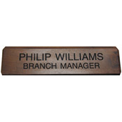 K83 - K83 - Engraved Walnut Desk Sign
2" x 10"