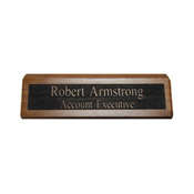 K84 - K84 - Reverse Engraved Desk Sign - (WALNUT) Base
2" x 8"