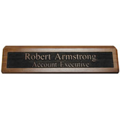 K85 - K85 - Reverse Engraved Desk Sign - (WALNUT) Base
2" x 10"