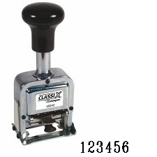 40240<br>Number Stamp Size 1 / 6-Band<br>Automatic Metal Self-Inking 